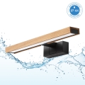 Brilagi - Vannitoa peegli LED-valgusti 3-ühes WOODY MIRROR LED/8W/230V IP44 must/tamm