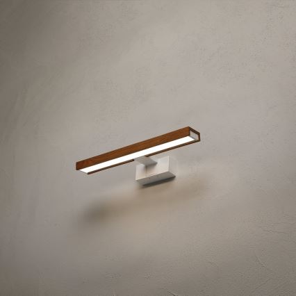 Brilagi - LED-vannitoa peegelvalgustus 3-ühes WOODY MIRROR LED/8W/230V 40 cm IP44 valge/tamm kirsipuu