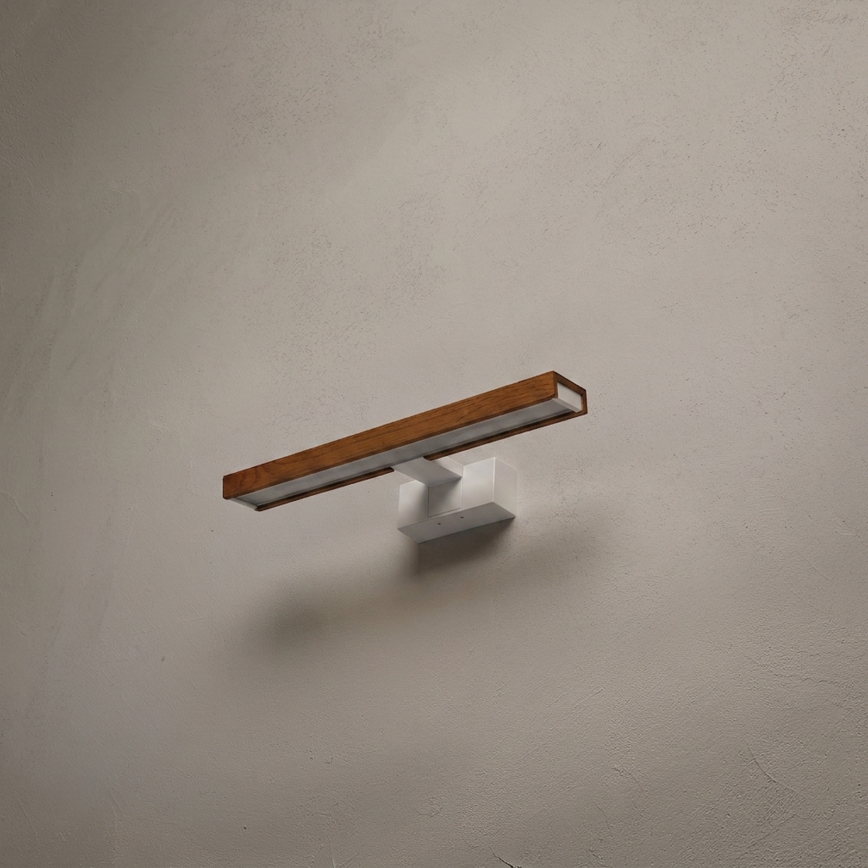 Brilagi - LED-vannitoa peegelvalgustus 3-ühes WOODY MIRROR LED/8W/230V 40 cm IP44 valge/tamm kirsipuu