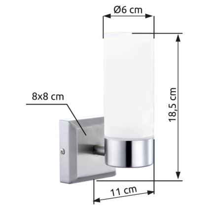 Brilagi - vannitoa seinavalgusti RAY 1xE14/40W/230V IP44
