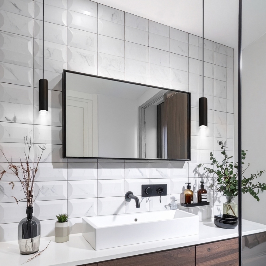 Brilagi - Vannituba Lühter nööril SELE AQUA 1xGU10/30W/230V IP44 must