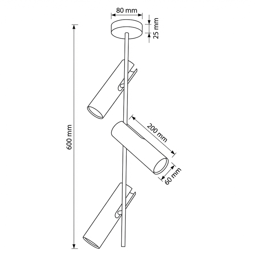 Brilagi - varrega lühter BRANCH 3xGU10/30W/230V valge