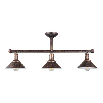 BRILAGI - varrega lühter FORGE 3xE27/60W/230V patineeritud vask