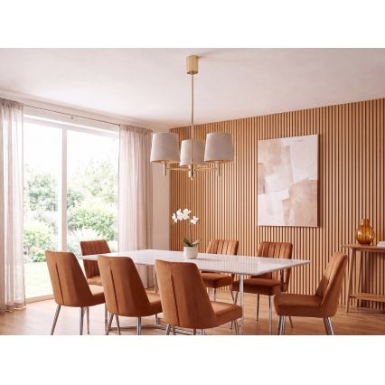 BRILAGI - varrega lühter MONTE 3xE27/60W/230V beež/kuldne