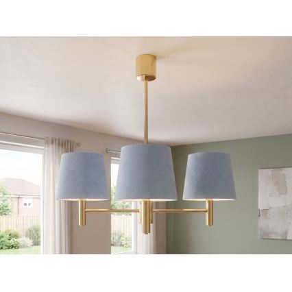 BRILAGI - Varrega lühter MONTE 3xE27/60W/230V sinine/kuldne