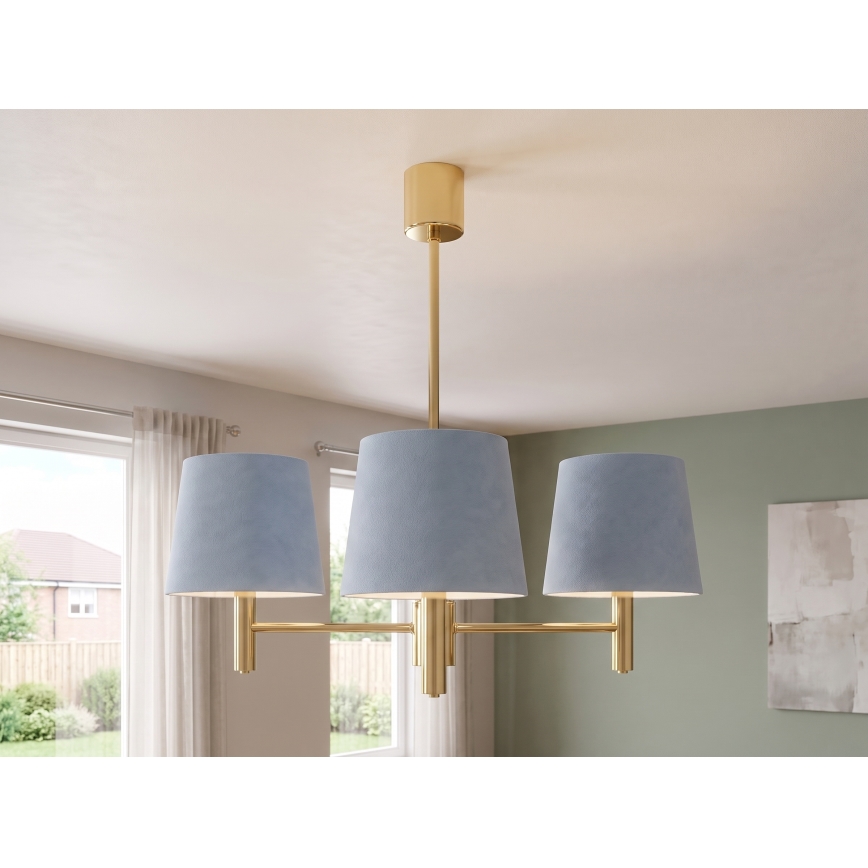 BRILAGI - Varrega lühter MONTE 3xE27/60W/230V sinine/kuldne