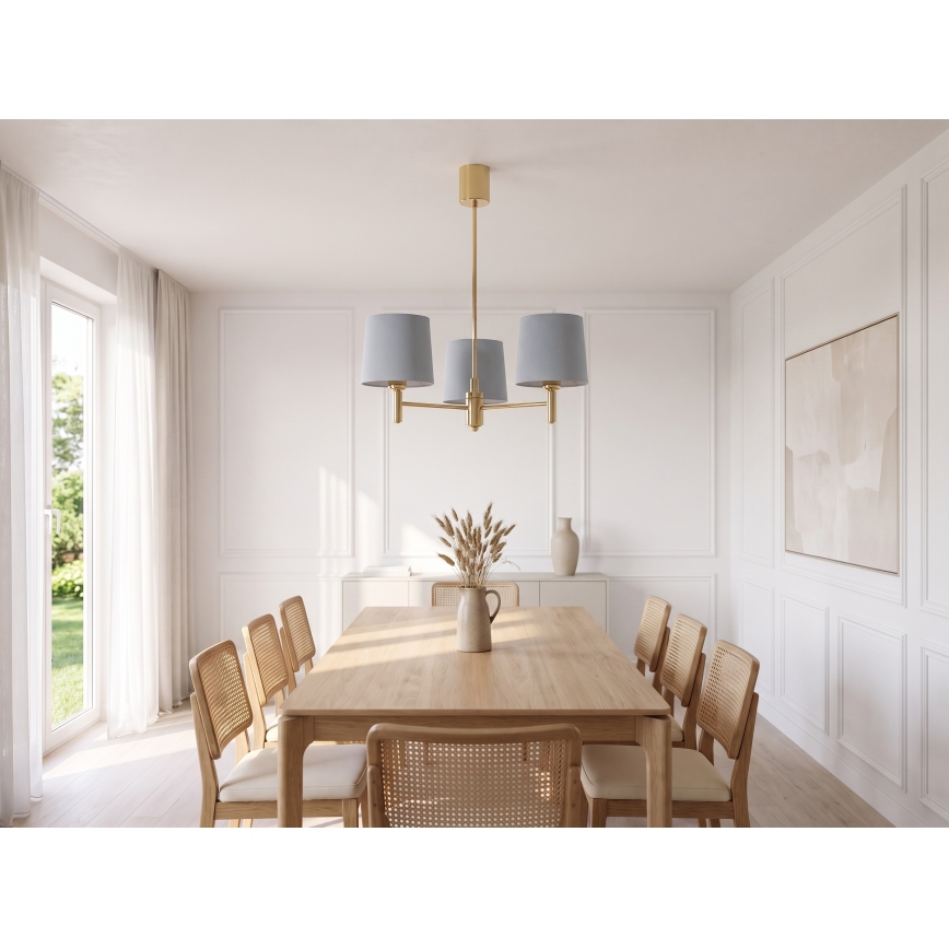 BRILAGI - Varrega lühter MONTE 3xE27/60W/230V sinine/kuldne