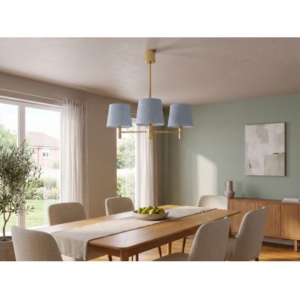 BRILAGI - Varrega lühter MONTE 3xE27/60W/230V sinine/kuldne
