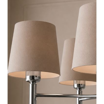 Brilagi - Varrega lühter MONTE 5xE27/15W/230V beež/läikiv kroom