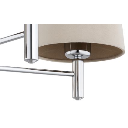 BRILAGI - Varrega lühter MONTE 5xE27/60W/230V beež/läikiv kroom