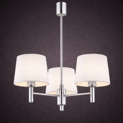 Brilagi - Varrega ripplühter MONTE 3xE27/15W/230V kreemjas/läikiv kroom