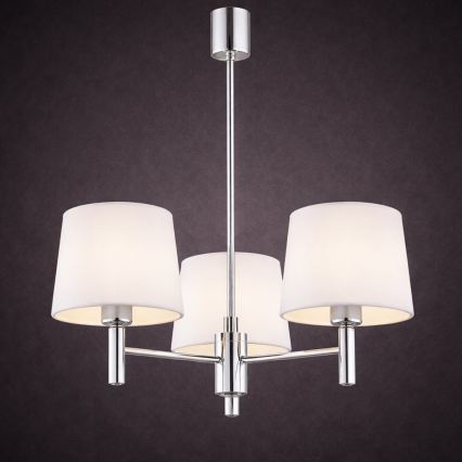 BRILAGI - Varrega ripplühter MONTE 3xE27/60W/230V kreemjas/läikiv kroom