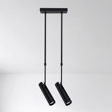 Brilagi - varrega rippvalgusti SELE 2xGU10/30W/230V must