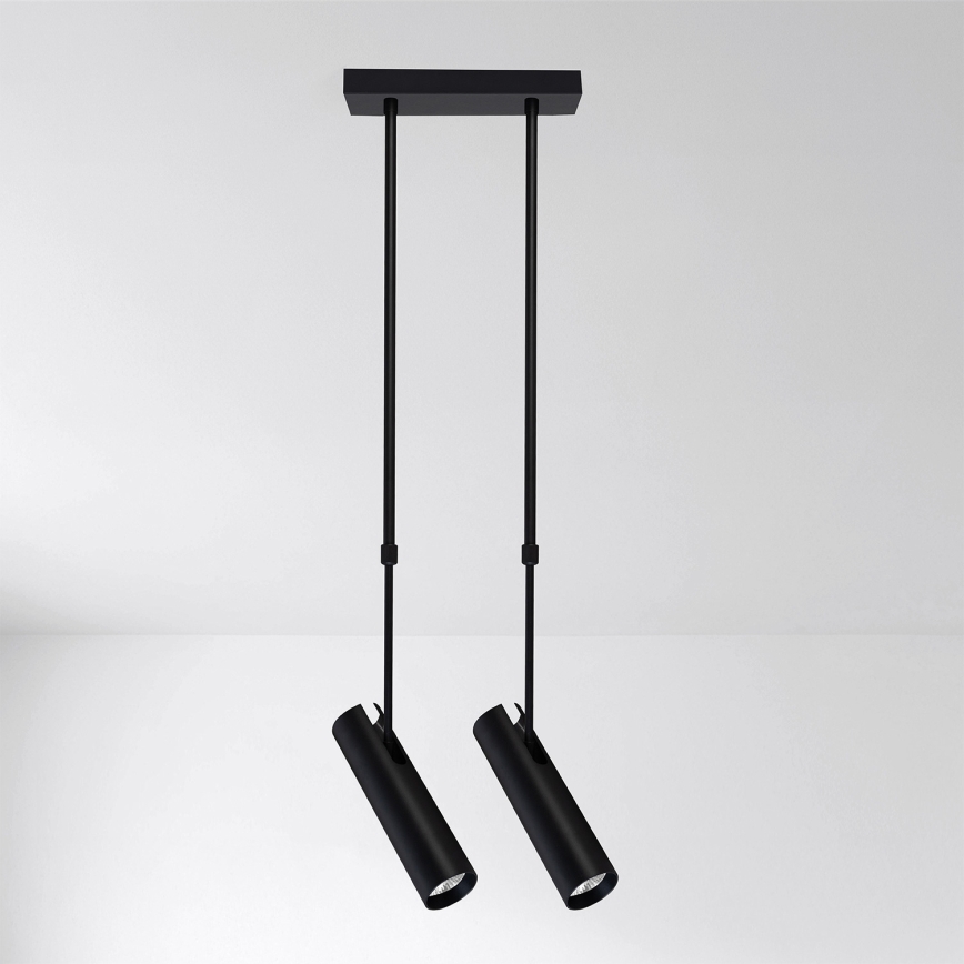 Brilagi - varrega rippvalgusti SELE 2xGU10/30W/230V must