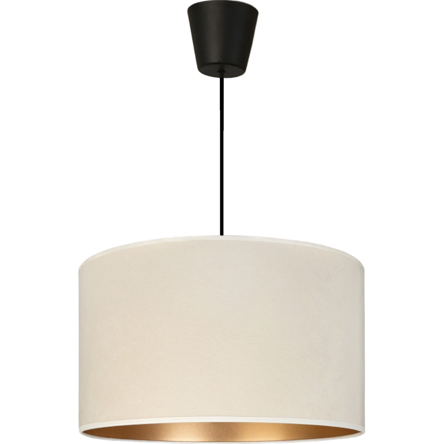 Brilagi - VELVET rippvalgusti juhtmel 1xE27/60W/230V läbimõõt 40 cm kreemjas/kuldne