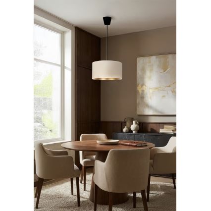 Brilagi - VELVET rippvalgusti juhtmel 1xE27/60W/230V läbimõõt 40 cm kreemjas/kuldne