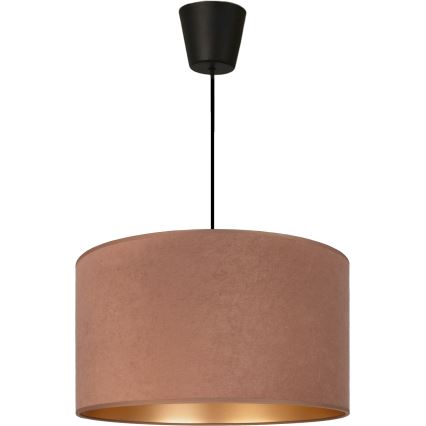 Brilagi - VELVET rippvalgusti kaabliga 1xE27/60W/230V Ø 40 cm beež/kuldne