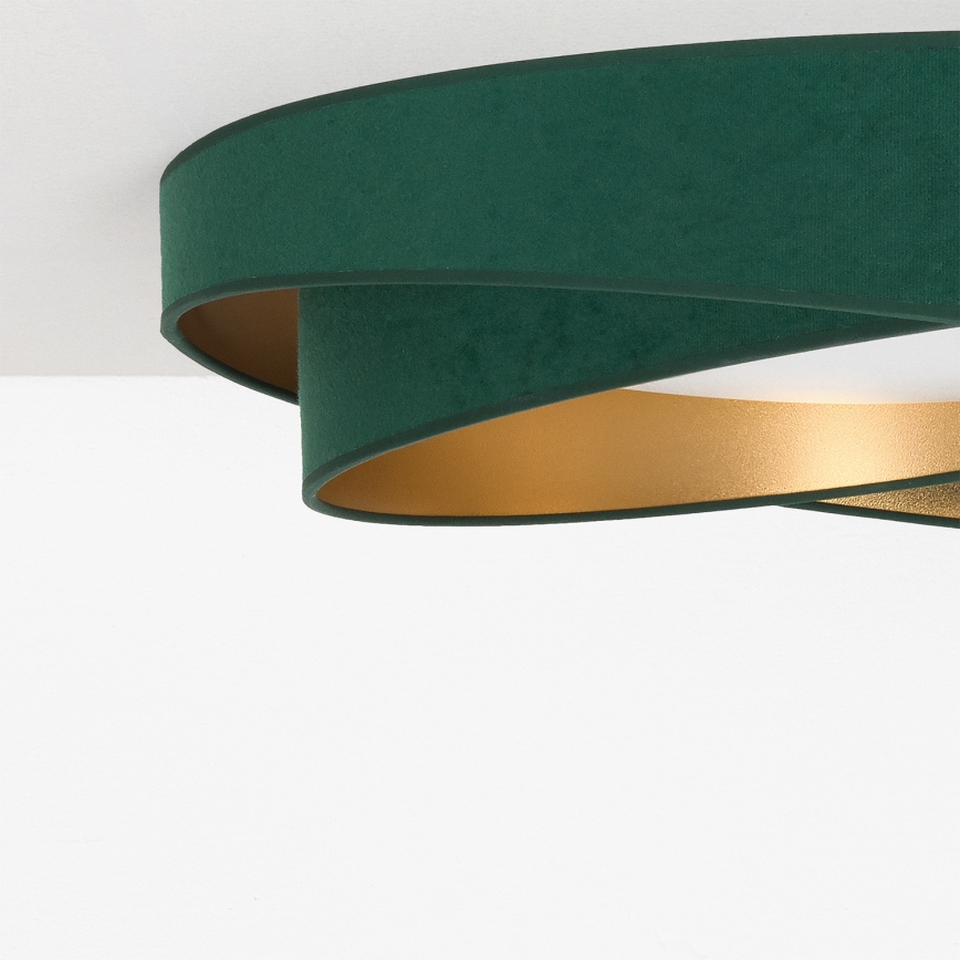 BRILAGI - LED-hämardatav laelamp VELVET TWIST LED/36W/230V 3000-6000K läbimõõt 65 cm Wi-Fi Tuya Beacon roheline/kuldne + kaugjuhtimispult