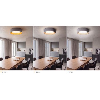Brilagi - LED laevalgusti VELVET VARI LED/24W/230V 3000/4000/6500K läbimõõt 45 cm hall/kuldne