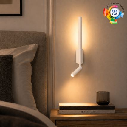 BRILAGI - VIXON LED-seinale paigaldatav suunavalgusti LED/3W/230V + LED/5W valge CRI 90