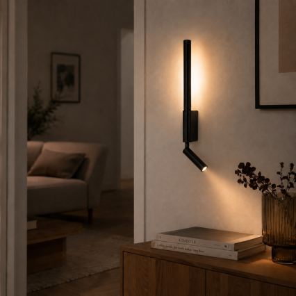 BRILAGI - VIXON LED-seinapunktvalgusti LED/3W/230V + LED/5W, must, CRI 90