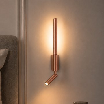 BRILAGI - VIXON LED seinaspott LED/3W/230V + LED/5W, pronks, CRI 90