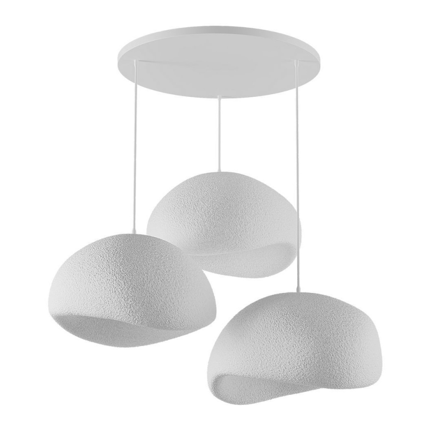 Brilagi - WABI SABI kaablil rippvalgusti 3xE27/40W/230V Ø 60 cm valge