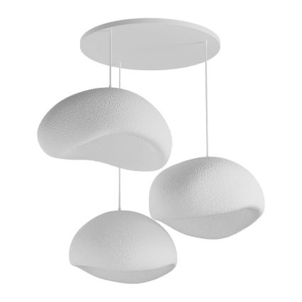 Brilagi - WABI SABI kaablil rippvalgusti 3xE27/40W/230V Ø 60 cm valge