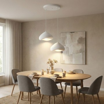 Brilagi - WABI SABI ripplamp kaabliga 2xE27/40W/230V Ø 45 cm valge