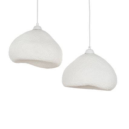 Brilagi - WABI SABI ripplamp kaabliga 2xE27/40W/230V Ø 45 cm valge