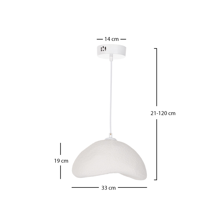 Brilagi - WABI SABI ripplamp kaablil 1xE27/40W/230V, läbimõõt 33 cm, valge