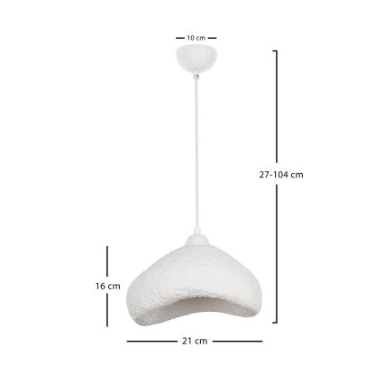 Brilagi - WABI SABI rippvalgusti juhtmega 1xE27/40W/230V läbimõõt 30 cm valge