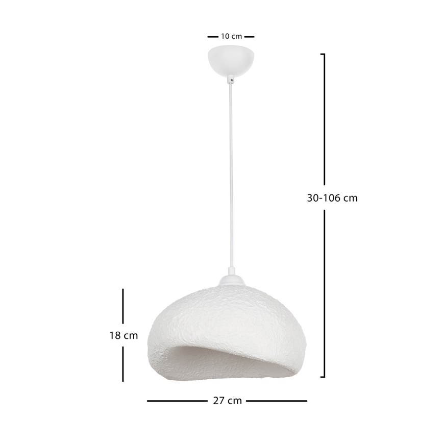 Brilagi - WABI SABI rippvalgusti kaabliga 1x E27/40W/230V, Ø 32 cm, valge