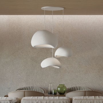 Brilagi - WABI SABI rippvalgusti kaabliga 3xE27/40W/230V, läbimõõt 76 cm, valge