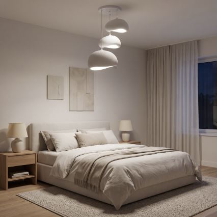 Brilagi - WABI SABI rippvalgusti kaabliga 3xE27/40W/230V, läbimõõt 76 cm, valge