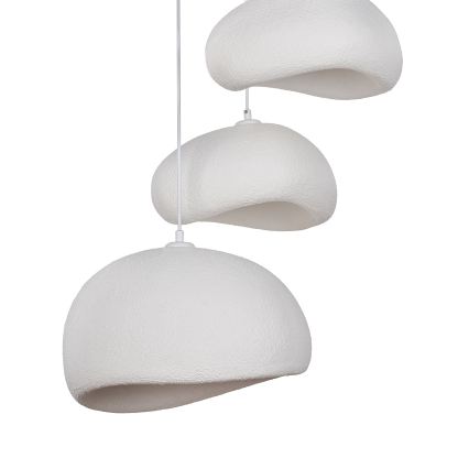 Brilagi - WABI SABI rippvalgusti kaabliga 3xE27/40W/230V, läbimõõt 76 cm, valge