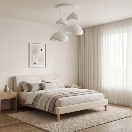 Brilagi - WABI SABI rippvalgusti kaabliga 4xE27/40W/230V, läbimõõt 90 cm, valge