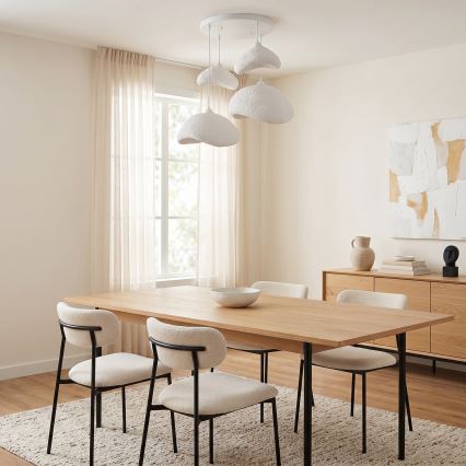Brilagi - WABI SABI rippvalgusti kaabliga 4xE27/40W/230V, läbimõõt 90 cm, valge