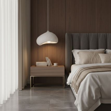 Brilagi - WABI SABI rippvalgusti kaablil 1x E27/40 W/230 V, läbimõõt 32 cm, valge