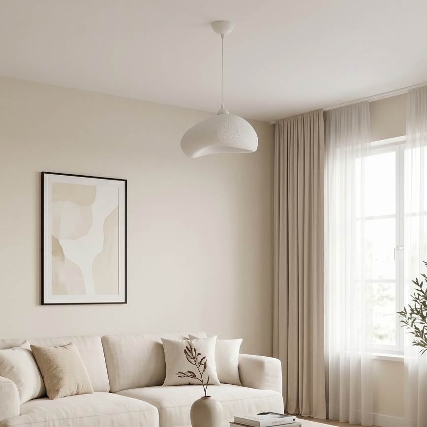 Brilagi - WABI SABI rippvalgusti kaablil 1x E27/40 W/230 V, läbimõõt 32 cm, valge