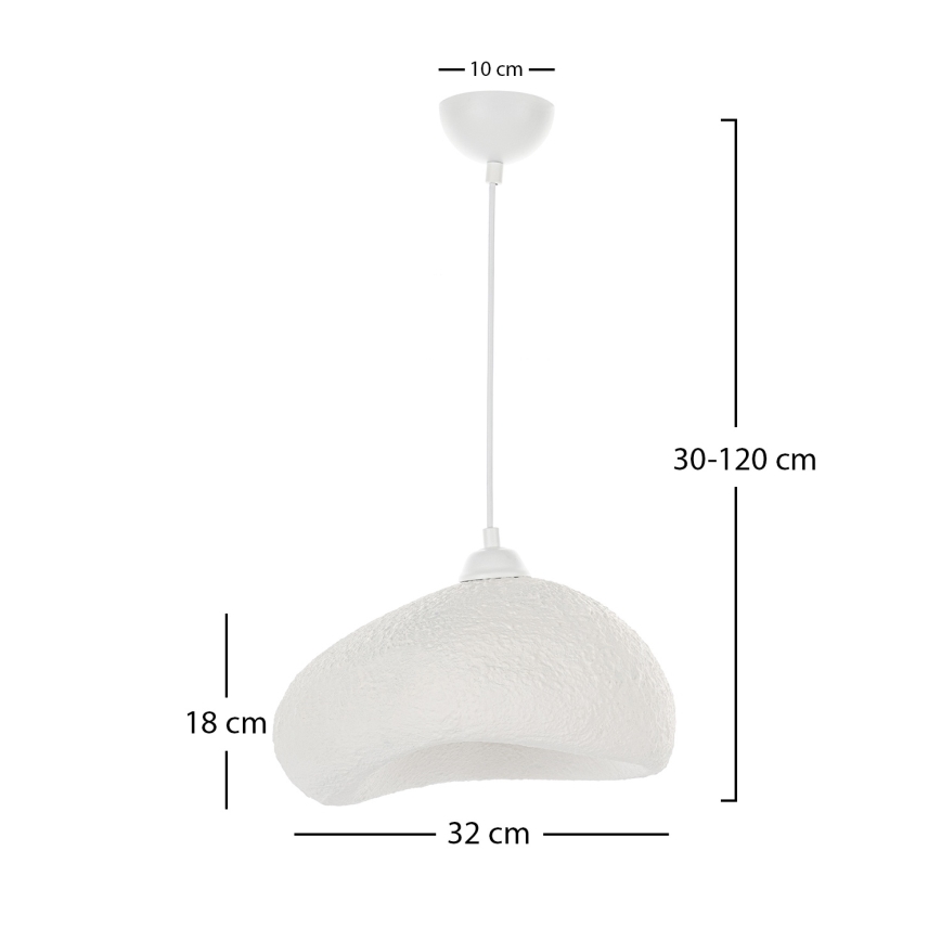 Brilagi - WABI SABI rippvalgusti kaablil 1x E27/40 W/230 V, läbimõõt 32 cm, valge