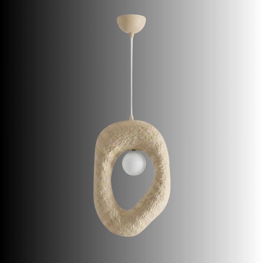 Brilagi - WABI SABI rippvalgusti nööriga 1xE27/40W/230V kreemjas