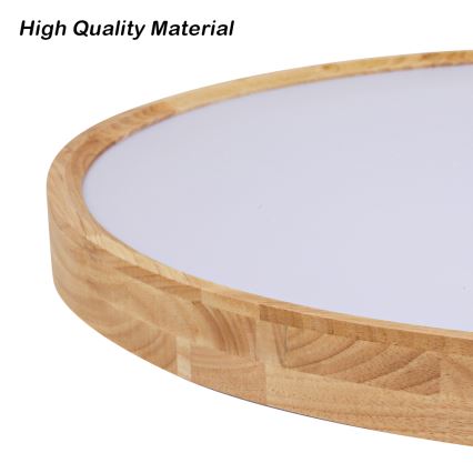 Brilagi - LED laelamp WOODROUND LED/70W/230V 3000/4000/6000K, läbimõõt 80 cm, puit, CRI 90