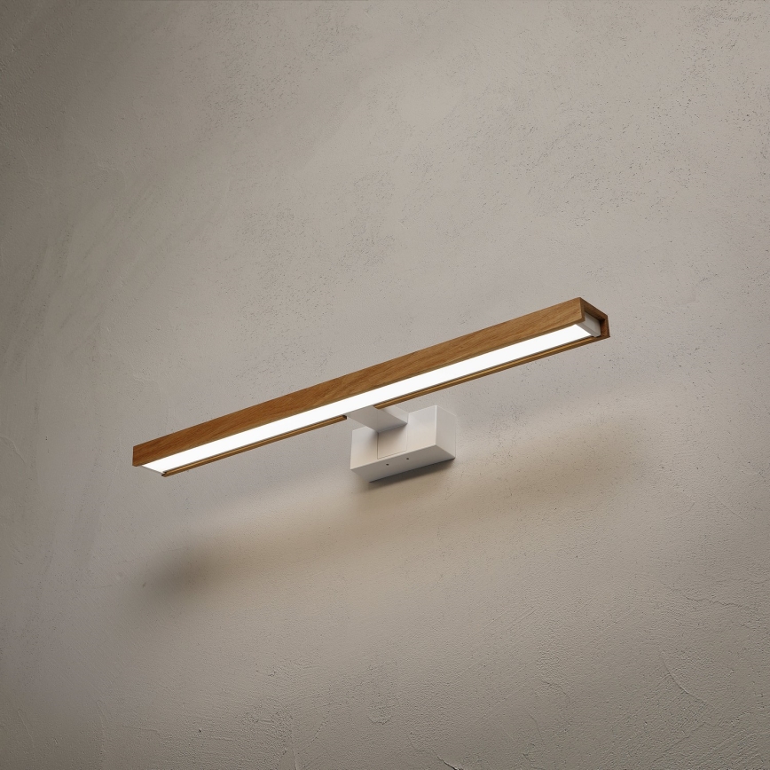 Brilagi - LED-vannitoa peeglivalgusti 3-ühes WOODY MIRROR LED/12W/230V 60 cm IP44 valge/tamm