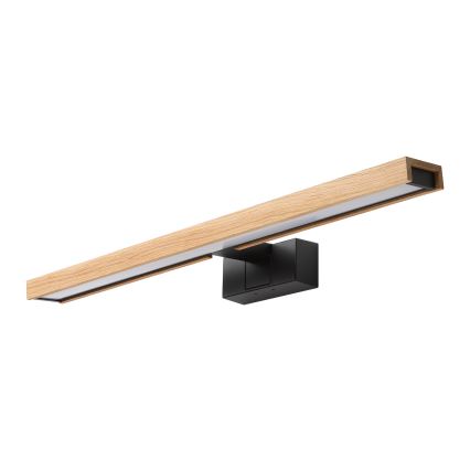 Brilagi - LED-vannitoapeegli valgustus 3-ühes WOODY MIRROR LED/12W/230V 60 cm IP44 must/tamm