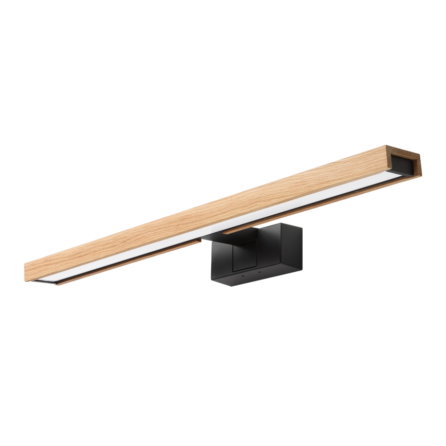 Brilagi - LED-vannitoapeegli valgustus 3-ühes WOODY MIRROR LED/12W/230V 60 cm IP44 must/tamm