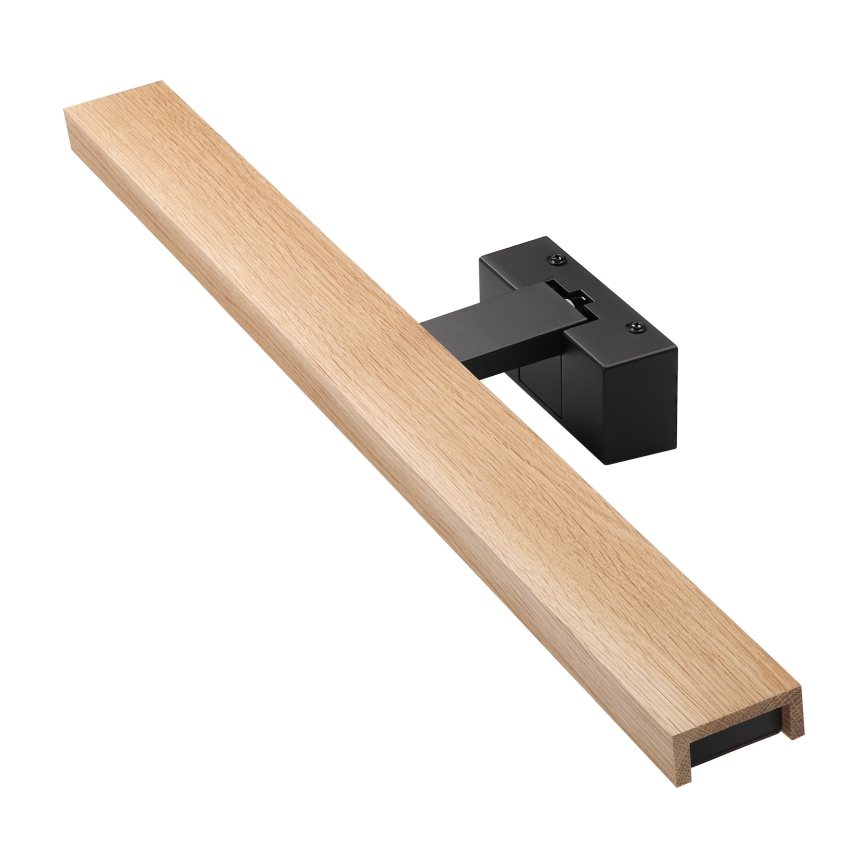 Brilagi - LED-vannitoapeegli valgustus 3-ühes WOODY MIRROR LED/12W/230V 60 cm IP44 must/tamm