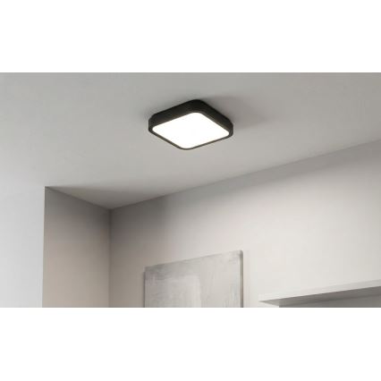 BRILAGI - ZENNA LED vannitoa laevalgusti liikumisanduriga LED/12W/230V 24x24 cm IP44 must + kaugjuhtimispult