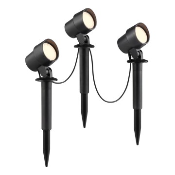 Brilliant - 3-osaline KAMARA LED välisvalgusti komplekt LED/8,5W/230V IP44, must