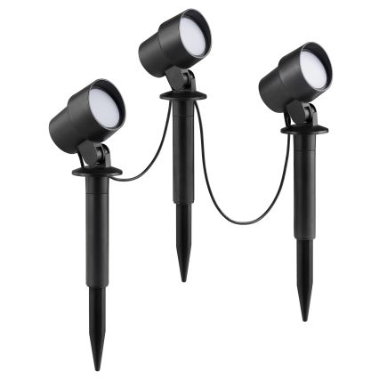 Brilliant - 3-osaline KAMARA LED välisvalgusti komplekt LED/8,5W/230V IP44, must